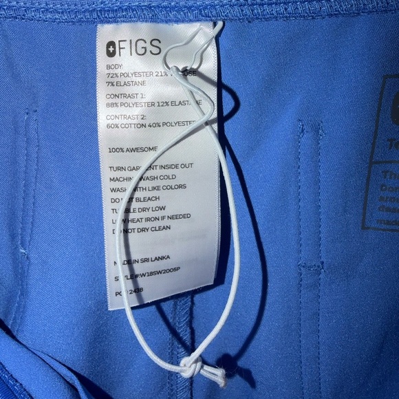 *PRICE OBO* FIGS Women's Ceil Blue Zamora™ - Medium Petite Jogger Scrub Pants - Picture 5 of 8